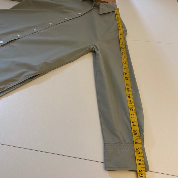 Everlane The Supima Cotton Boyfriend Oversized Shirt Sage Green Size XS - Picture 17 of 17